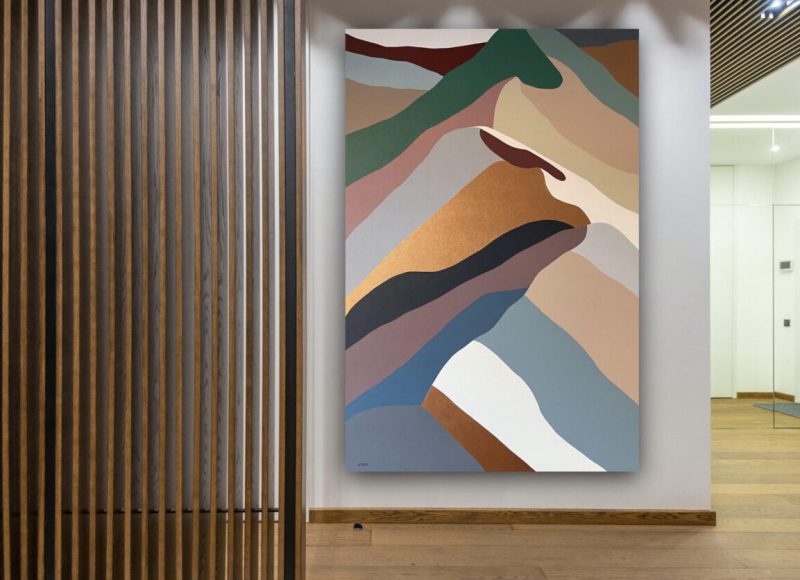 Painting by Julia Scorpio in modern interior
